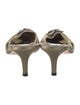 Christian Lacroix Canvas Crystal Embellishments Mules