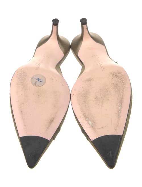 Christian Lacroix Canvas Crystal Embellishments Mules