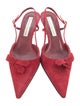 Christian Lacroix Suede Bow Accents Slingback Pumps