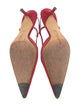 Christian Lacroix Suede Bow Accents Slingback Pumps