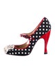 Christian Lacroix Polka Dot Print Beaded Accents Pumps