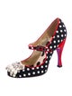 Christian Lacroix Polka Dot Print Beaded Accents Pumps