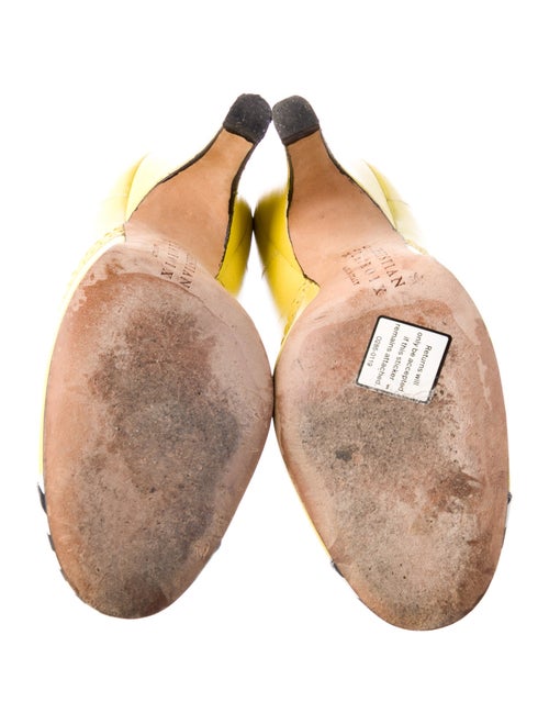 Christian Lacroix Leather Graphic Print Pumps