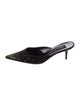 Christian Lacroix Suede Crystal Embellishments Mules