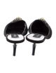 Christian Lacroix Suede Crystal Embellishments Mules