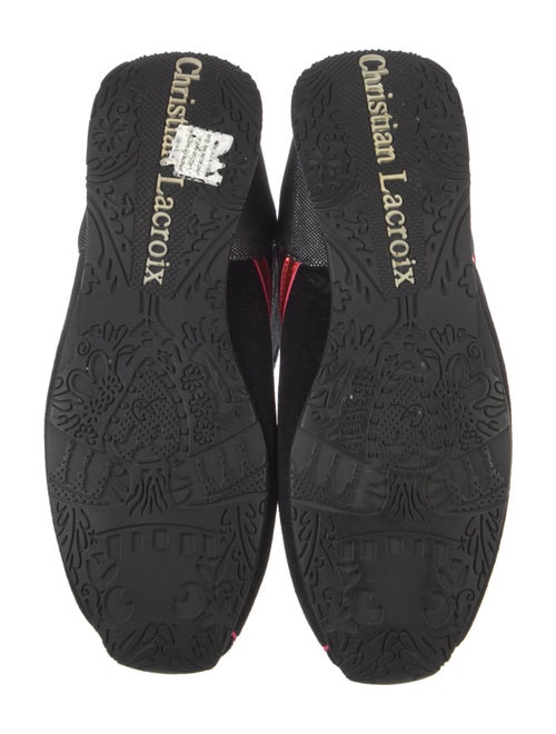 Christian Lacroix Velvet Graphic Print Lace-Up Boots