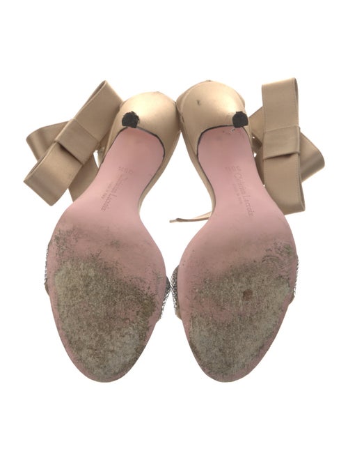 Christian Lacroix Satin Crystal Embellishments Sandals