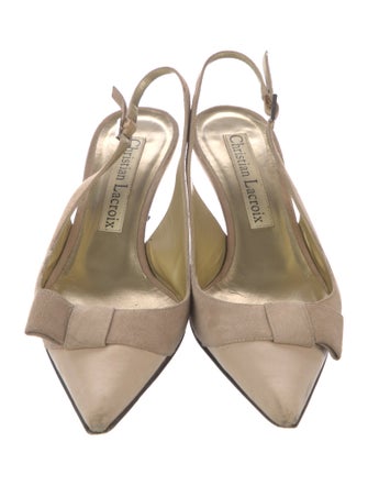 Christian Lacroix Suede Slingback Pumps