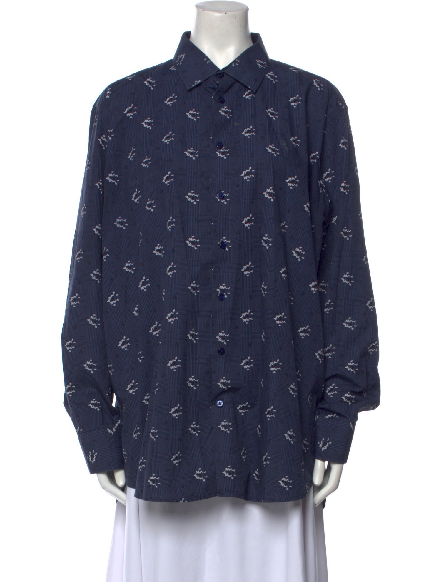 Christian Lacroix Printed Long Sleeve Button-Up Top