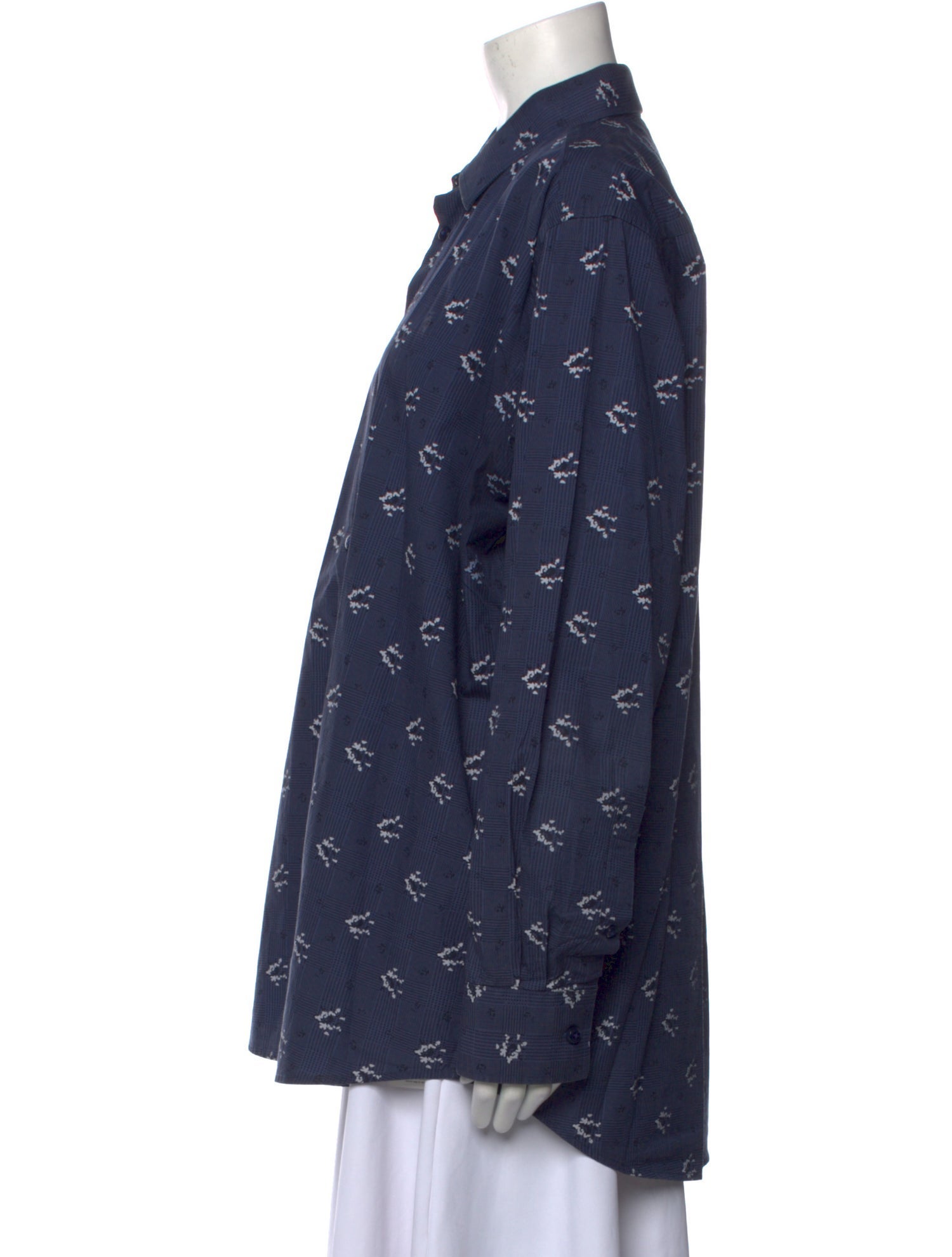 Christian Lacroix Printed Long Sleeve Button-Up Top