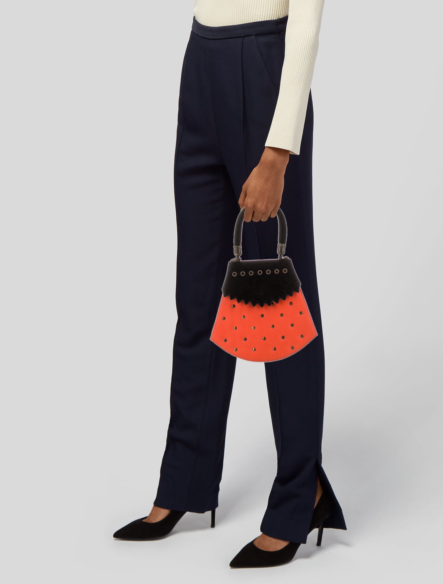 Christian Lacroix Suede Top Handle Bag