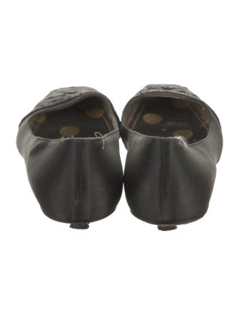 Christian Lacroix Satin Sequin Embellishments Ballet Flats