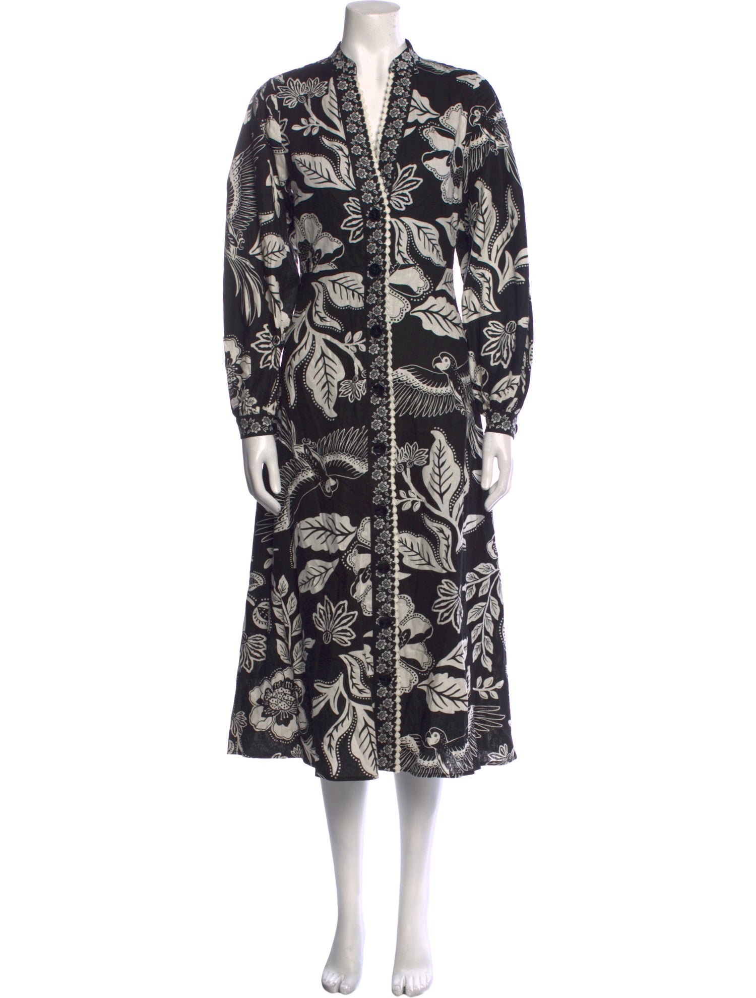 Christian Lacroix Floral Print Midi Length Dress w/ Tags