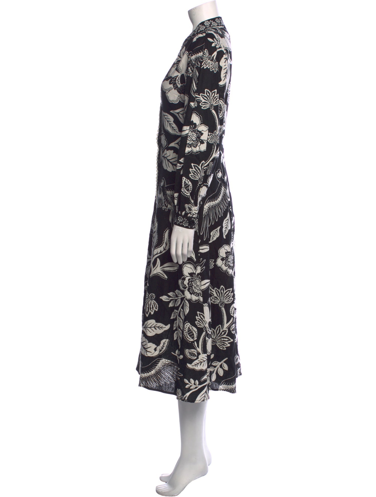 Christian Lacroix Floral Print Midi Length Dress w/ Tags