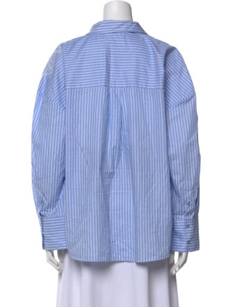 Christian Lacroix Striped Long Sleeve Button-Up Top