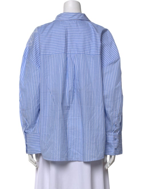 Christian Lacroix Striped Long Sleeve Button-Up Top