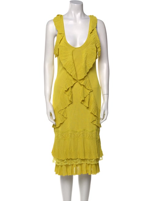 Christian Lacroix V-Neck Midi Length Dress