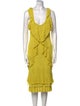 Christian Lacroix V-Neck Midi Length Dress