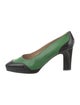 Christian Lacroix Patent Leather Embroidered Accent Pumps