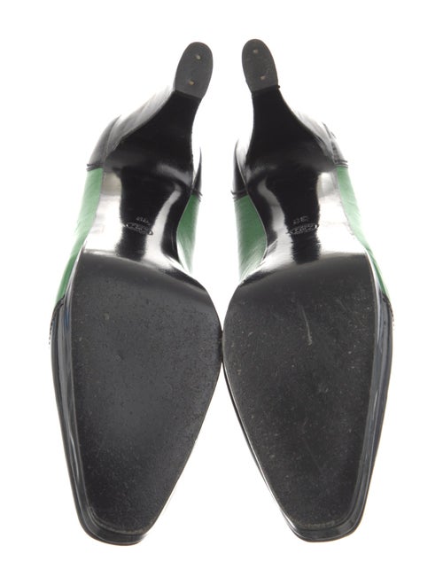 Christian Lacroix Patent Leather Embroidered Accent Pumps