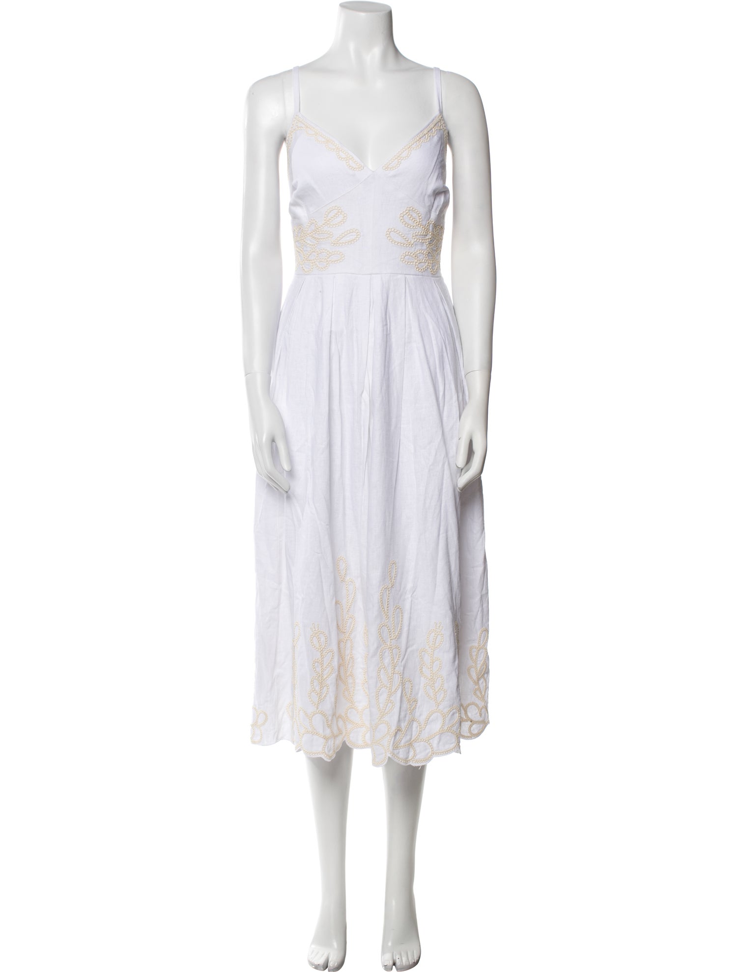 Christian Lacroix V-Neck Midi Length Dress