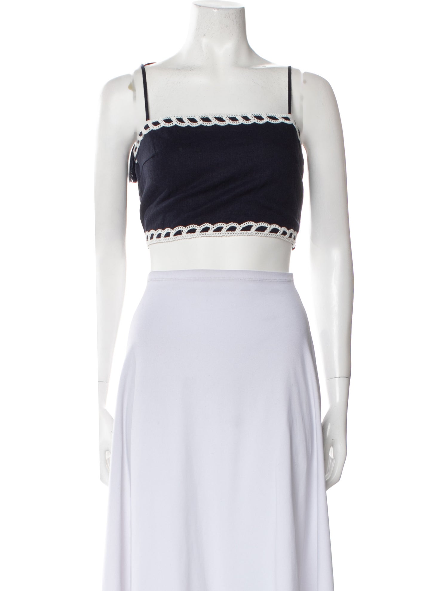 Christian Lacroix Square Neckline Sleeveless Crop Top w/ Tags