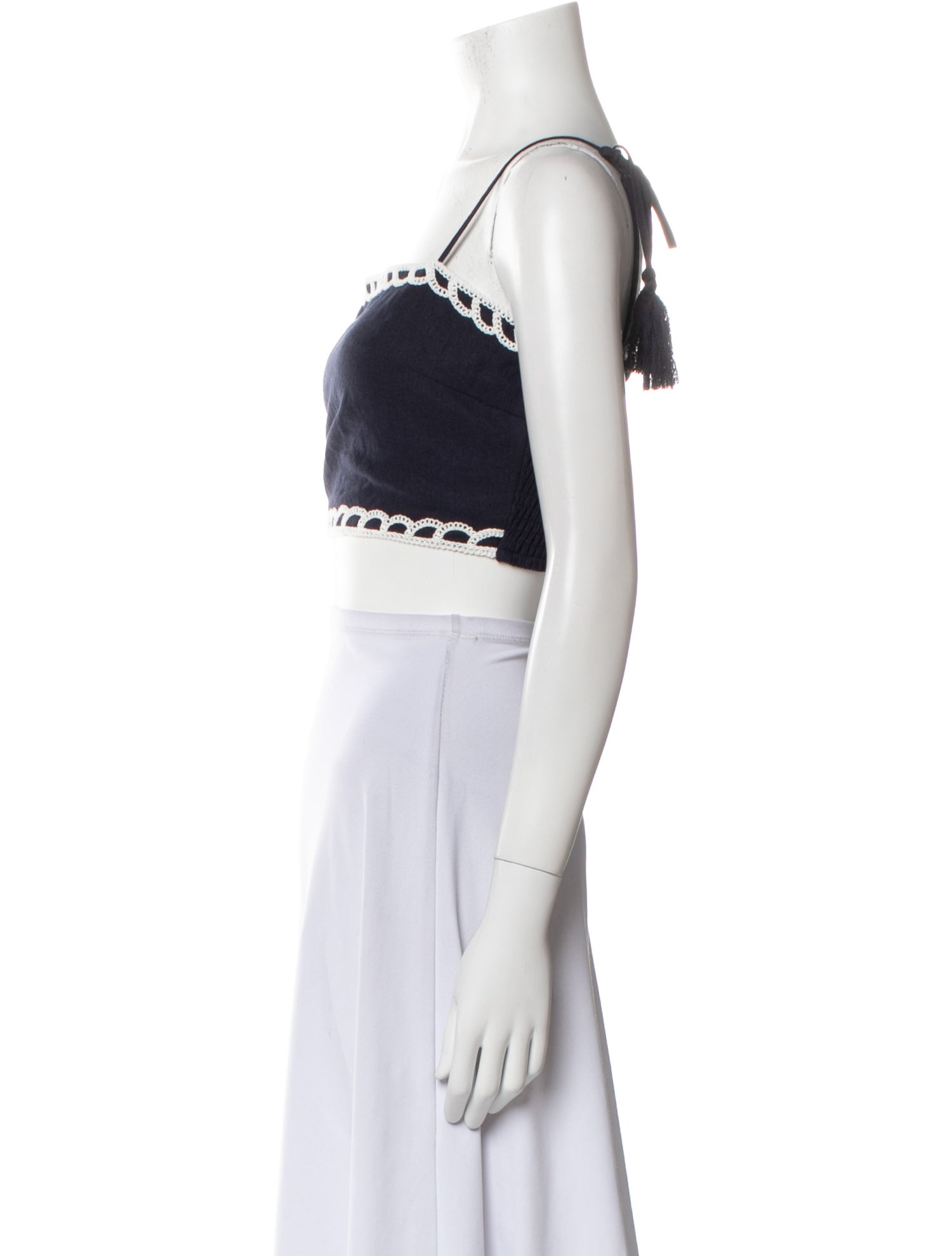 Christian Lacroix Square Neckline Sleeveless Crop Top w/ Tags