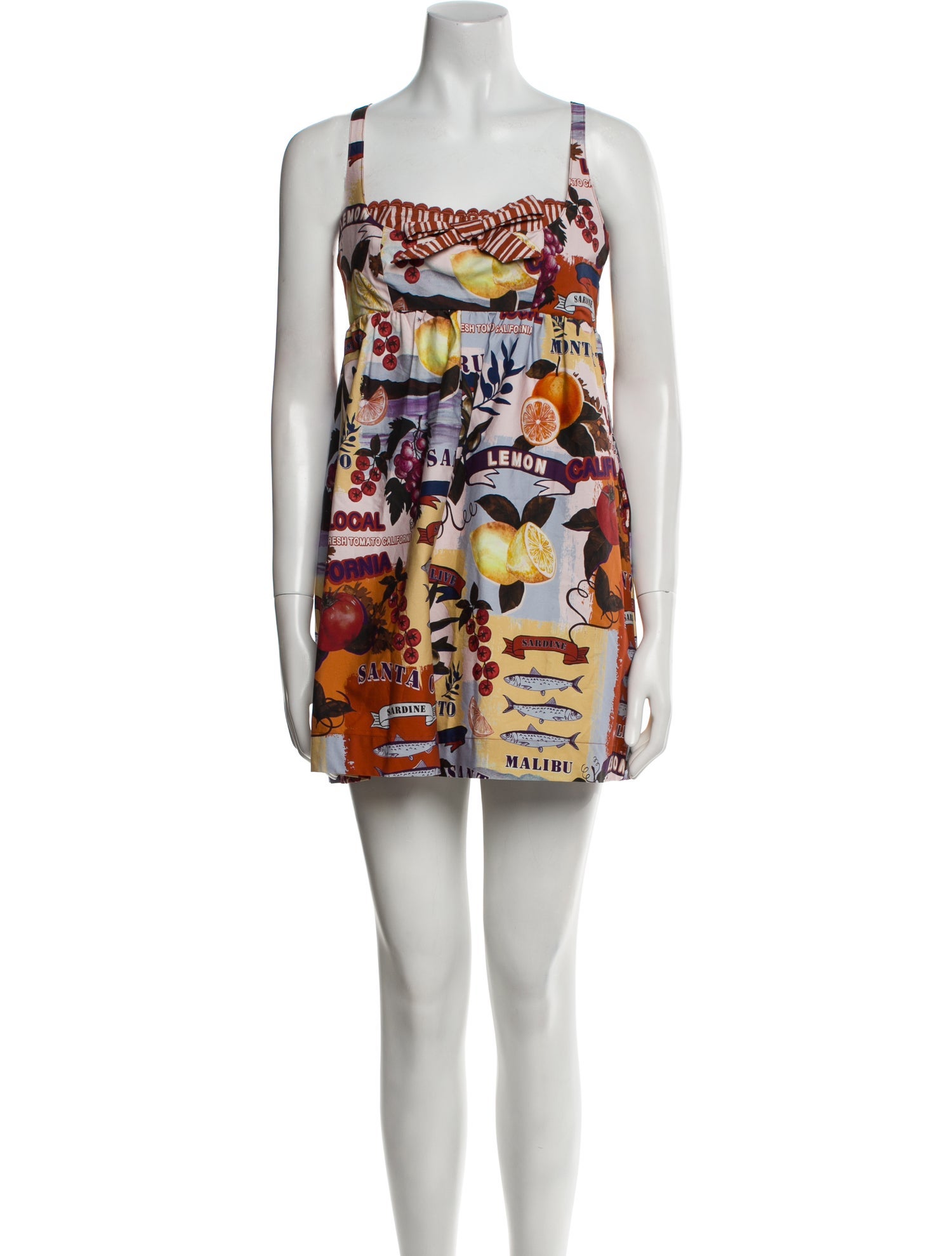 Christian Lacroix Printed Square Neckline Romper w/ Tags