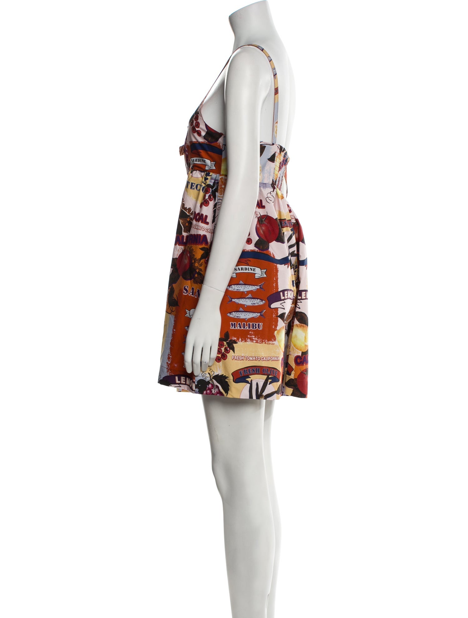 Christian Lacroix Printed Square Neckline Romper w/ Tags