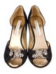 Christian Lacroix Satin Crystal Embellishments D'Orsay Pumps