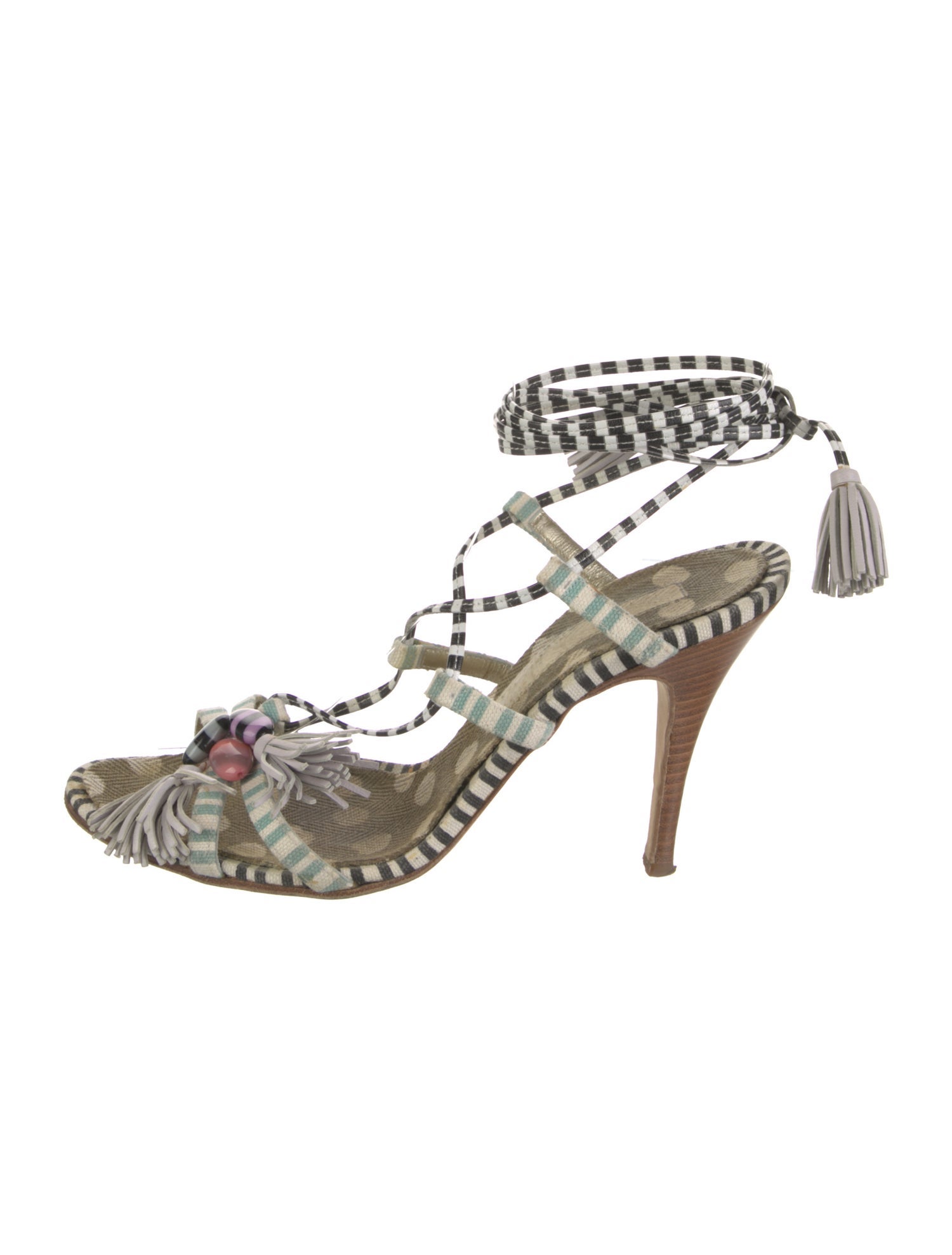 Christian Lacroix Striped Sandals