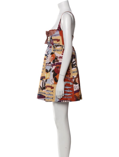 Christian Lacroix Printed Square Neckline Romper