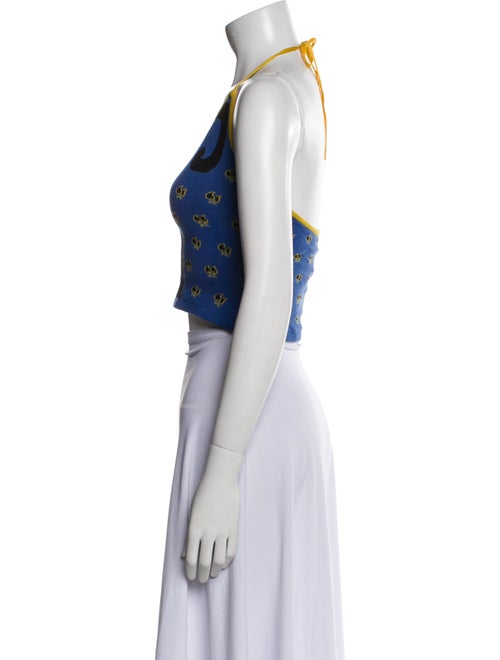 Christian Lacroix Printed Halterneck Crop Top