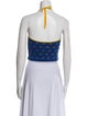 Christian Lacroix Printed Halterneck Crop Top