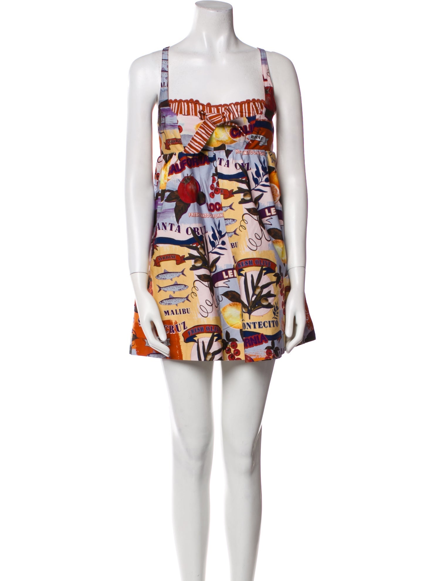 Christian Lacroix Printed Square Neckline Romper w/ Tags