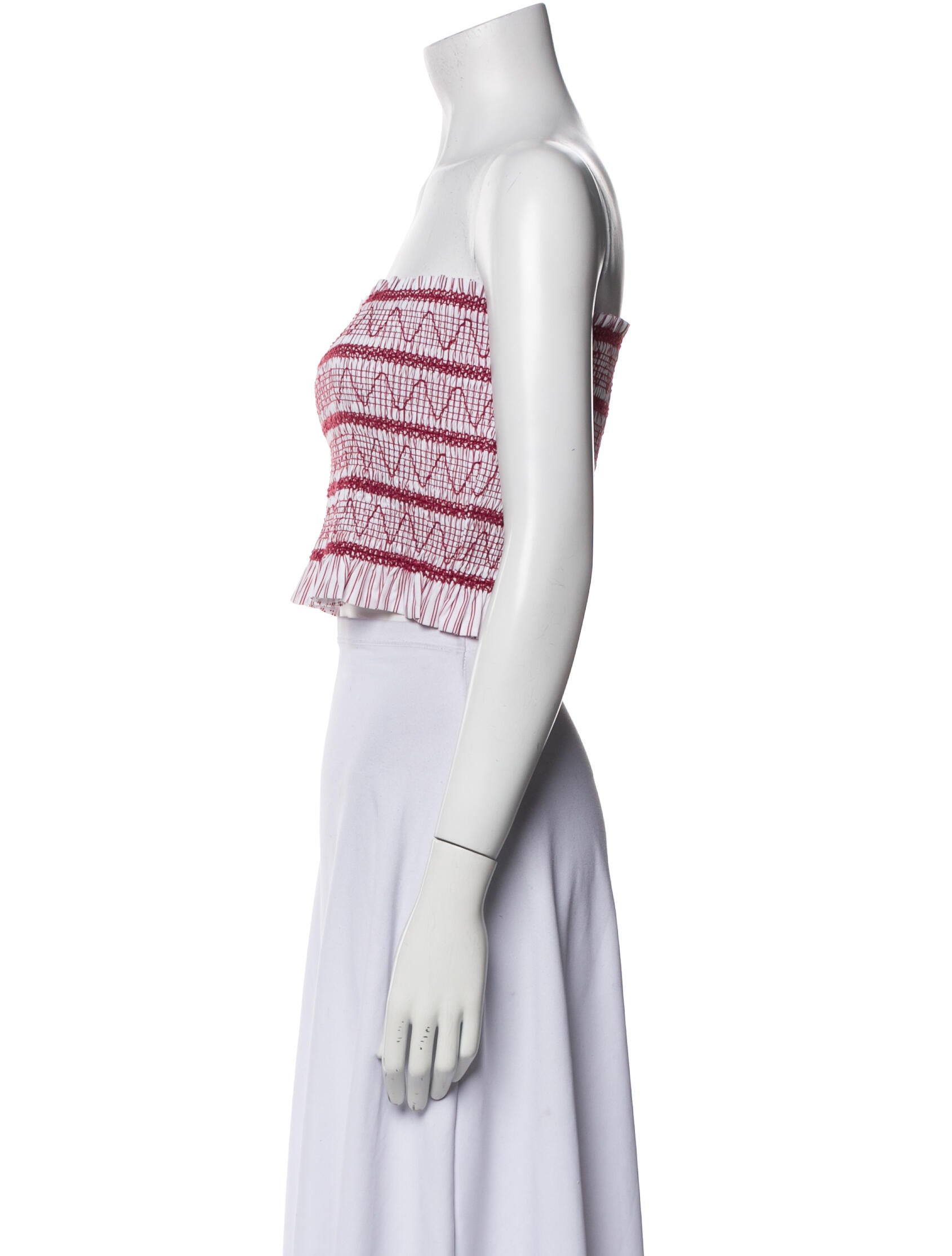 Christian Lacroix Striped Strapless Crop Top w/ Tags