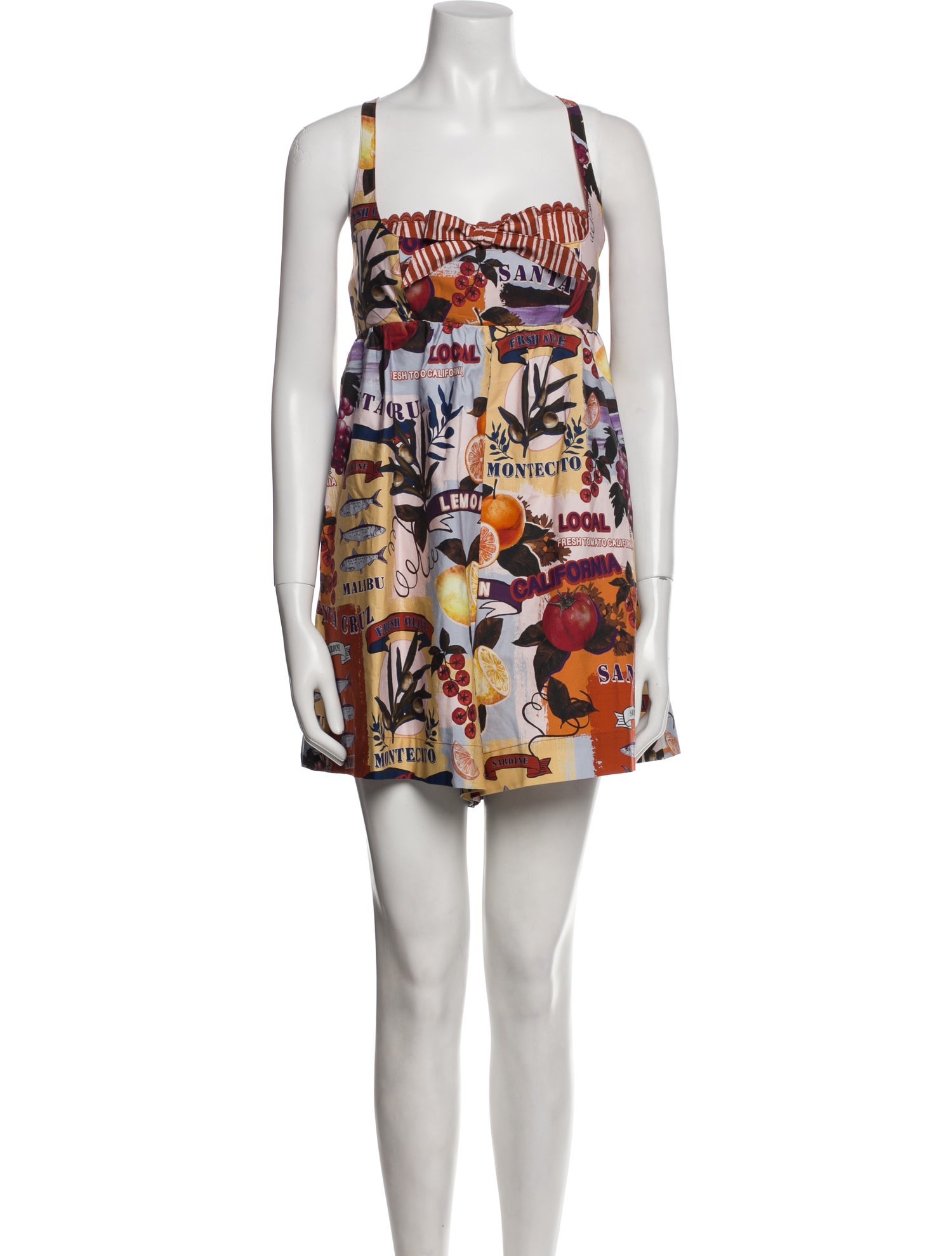 Christian Lacroix Printed Square Neckline Romper w/ Tags