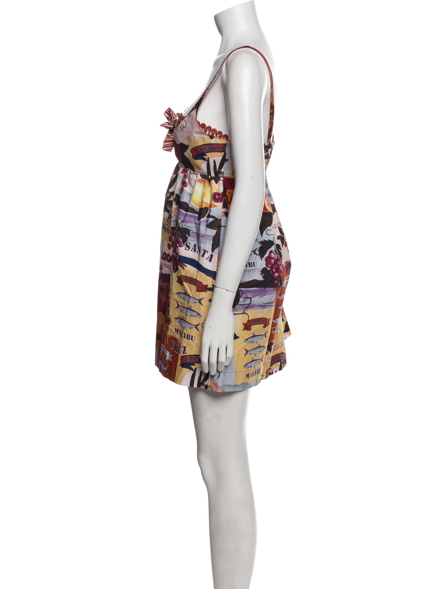 Christian Lacroix Printed Square Neckline Romper w/ Tags