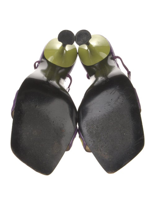 Christian Lacroix Leather Patterned Slingback Sandals