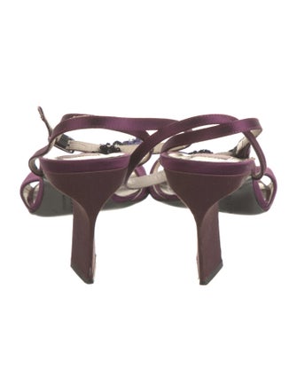 Christian Lacroix Satin Sequin Embellishments Sandals