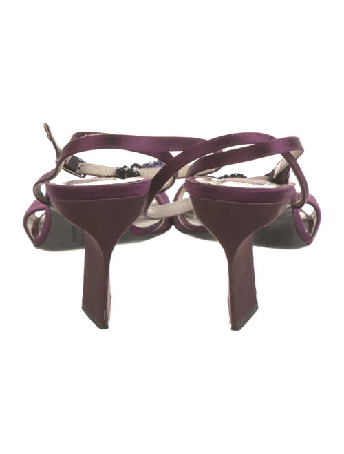 Christian Lacroix Satin Sequin Embellishments Sandals