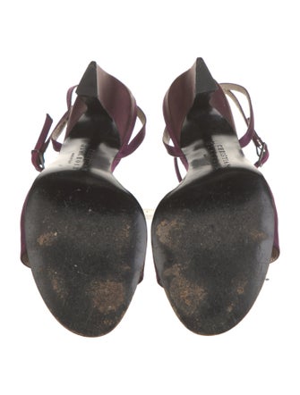 Christian Lacroix Satin Sequin Embellishments Sandals