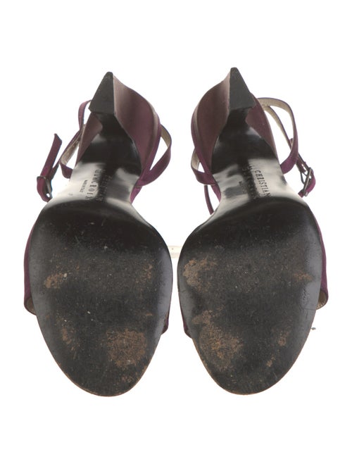 Christian Lacroix Satin Sequin Embellishments Sandals
