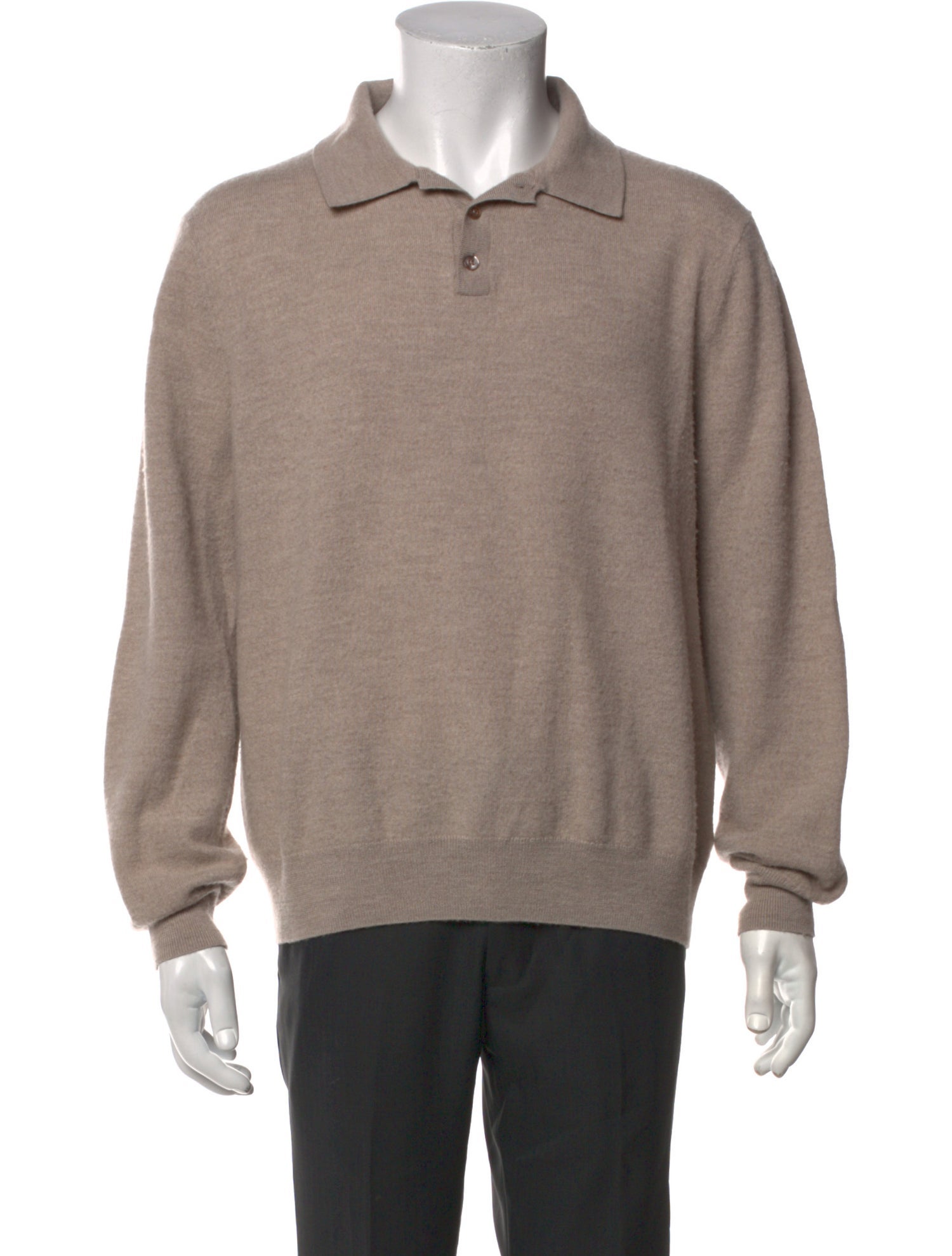 Christian Lacroix Merino Wool Collar Polo Sweater
