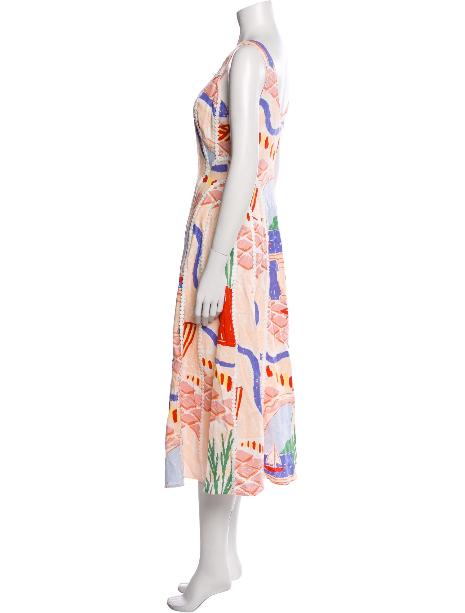 Christian Lacroix Printed Midi Length Dress w/ Tags