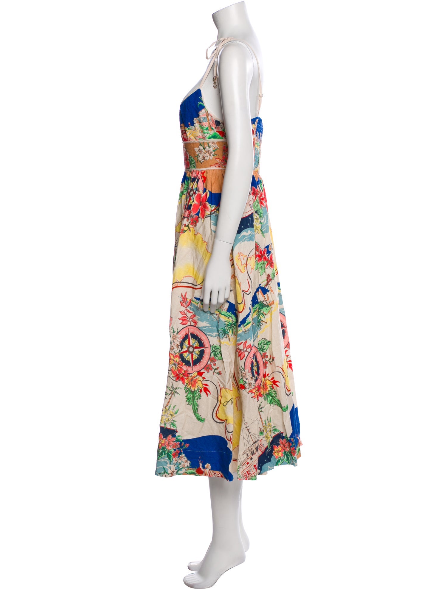 Christian Lacroix Floral Print Long Dress w/ Tags