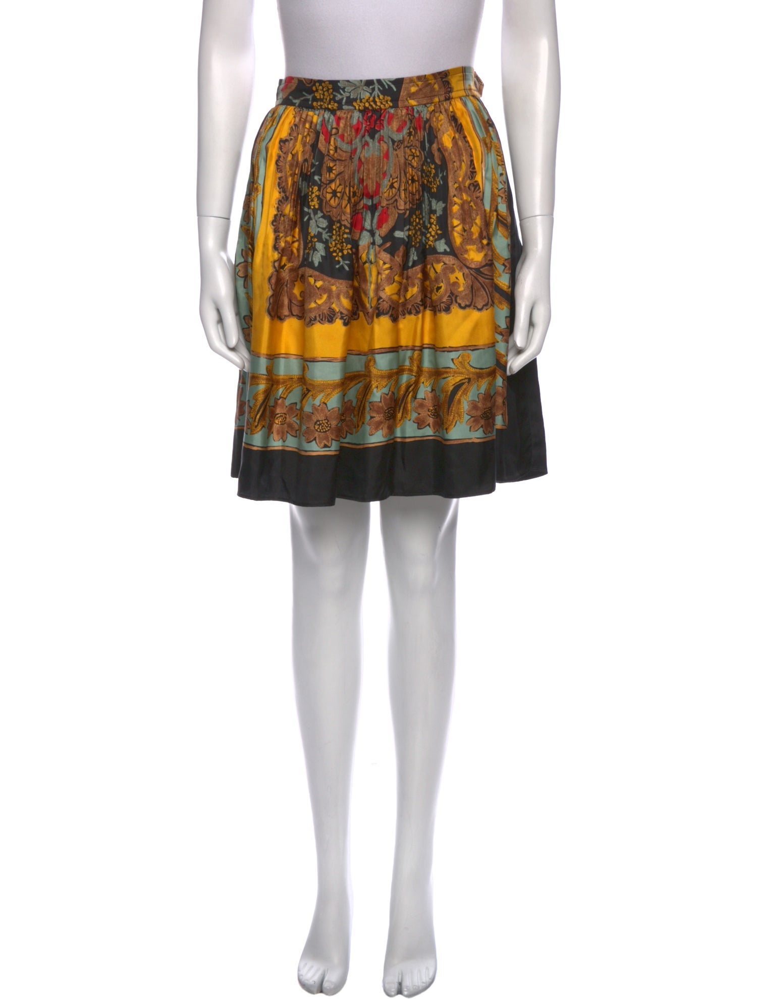 Christian Lacroix Silk Knee-Length Skirt