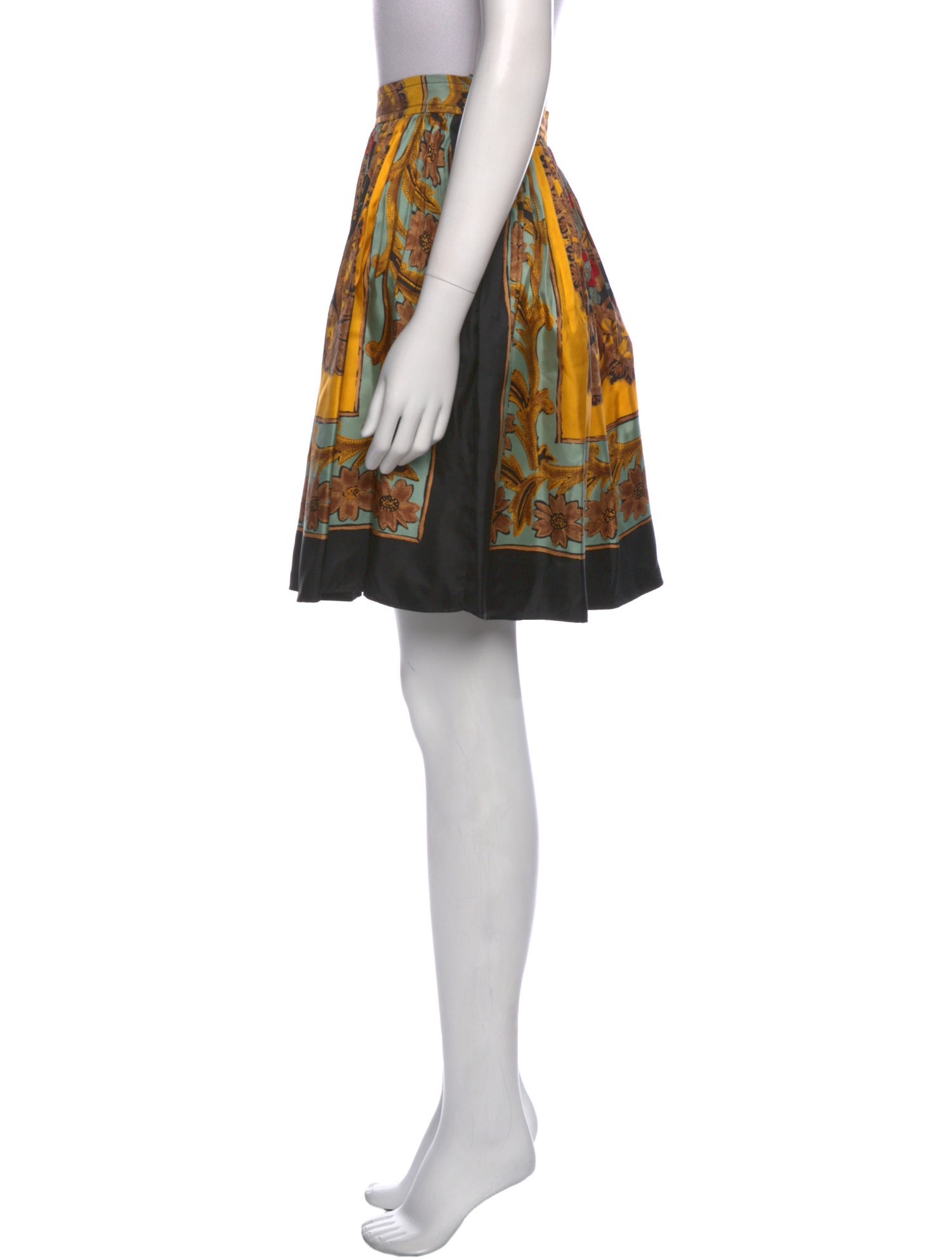 Christian Lacroix Silk Knee-Length Skirt