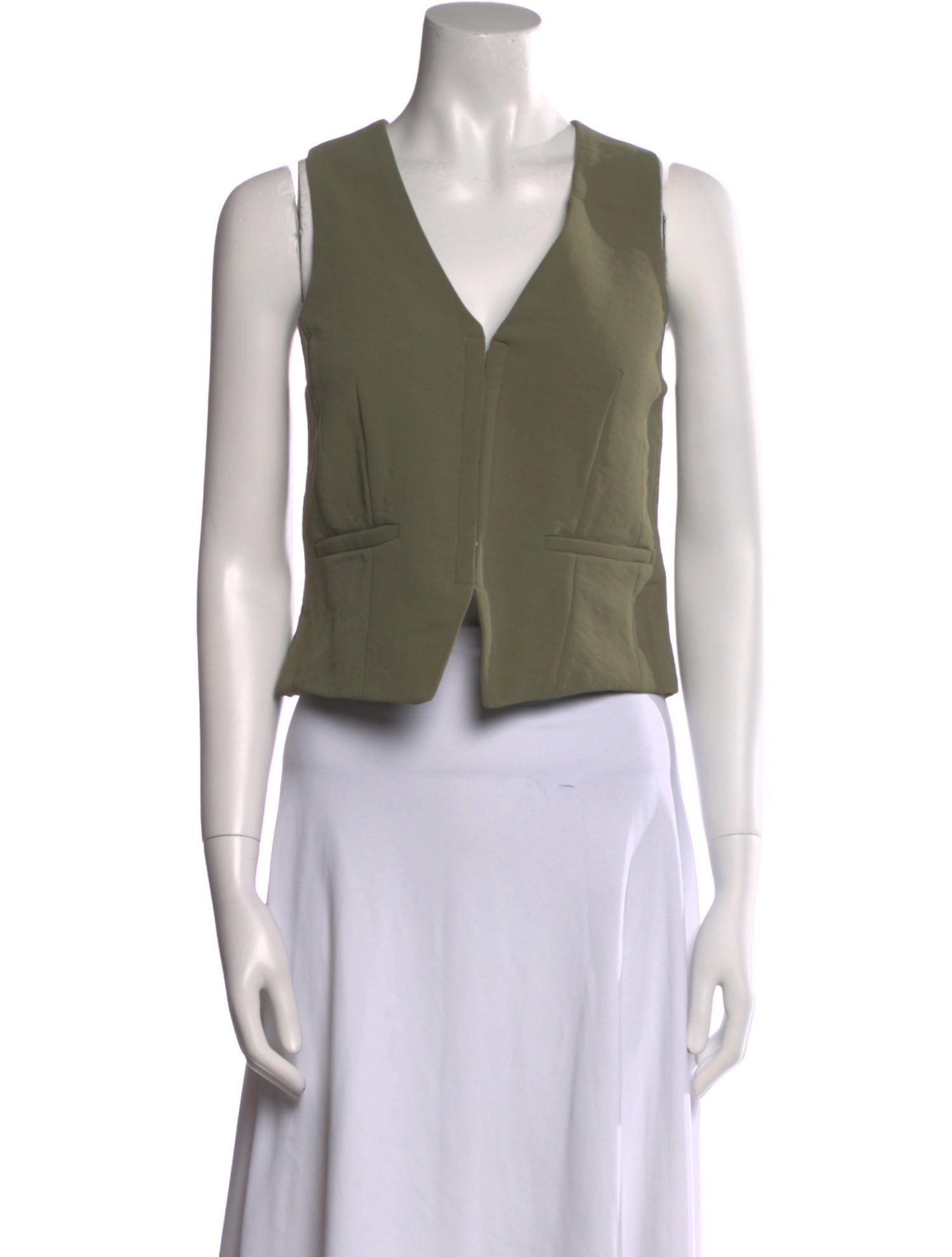 Christian Lacroix V-Neck Sleeveless Crop Top w/ Tags