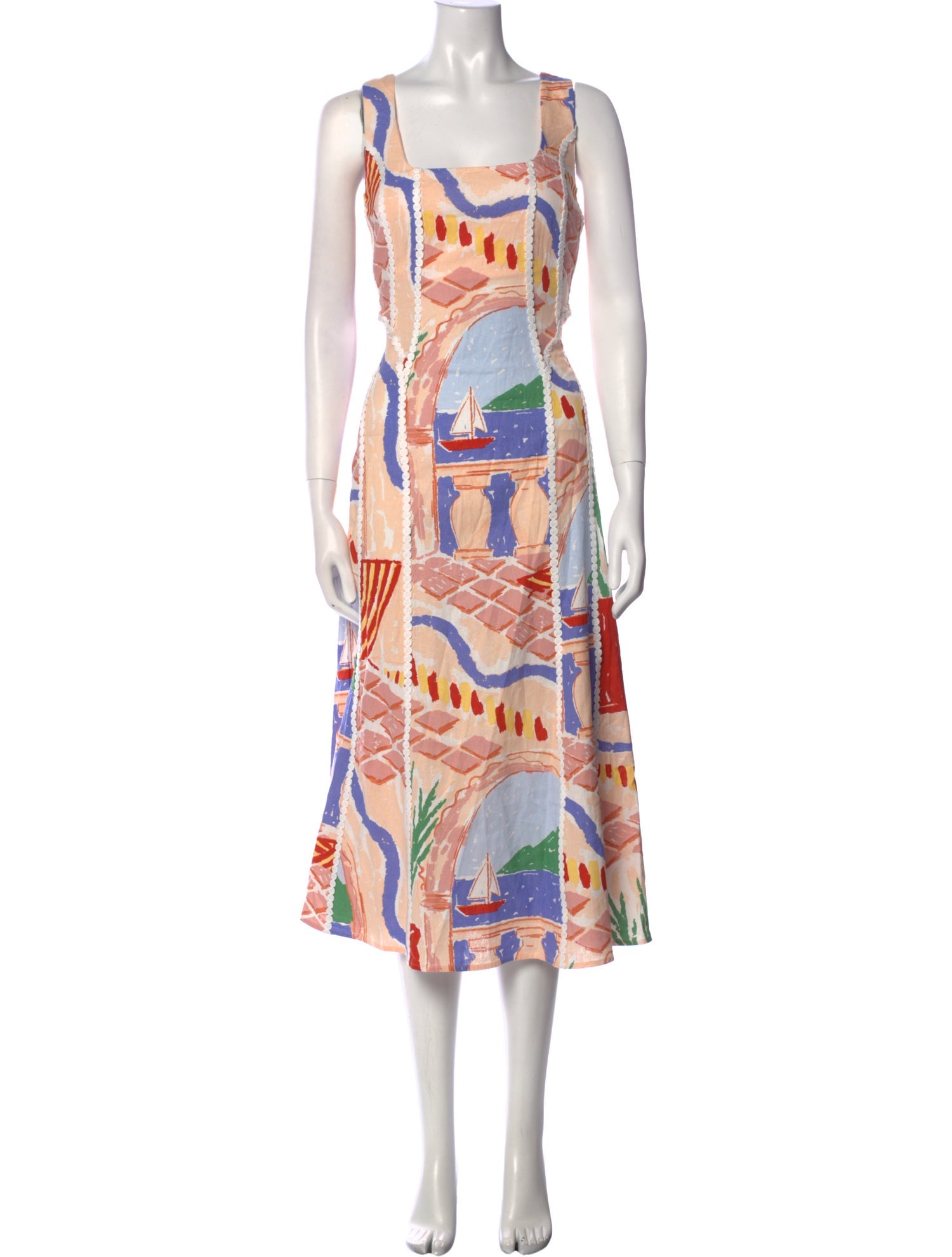 Christian Lacroix Printed Long Dress w/ Tags